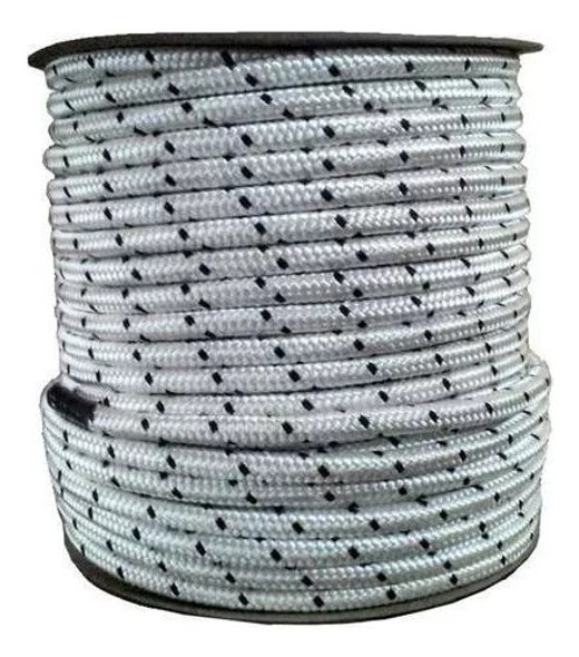 Soga Multifilamento Blanca Y Negra Tranzada De 5mm X 100mts 1
