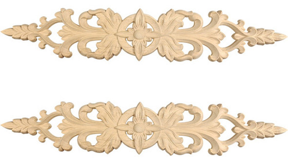 6 Peças De 33 Cm X 6 Cm, Decalque Esculpido Em Madeira, List 0