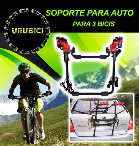 Portabicicletas Trasero Para Auto Para Llevar  Hasta3 Bicis. 1