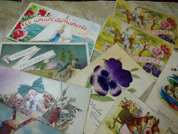 Lote Antiguas Postales Salutacion 0