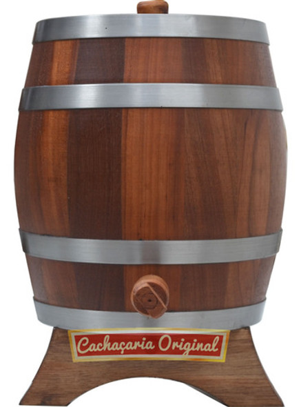 Barril Pipa Cachaça Vinho Jequitibá Rosa Vertical 3l Madeira 0