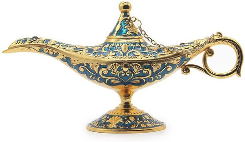Lampara Para El Hogar Decoracion Y Regalo Azul Dorado 0