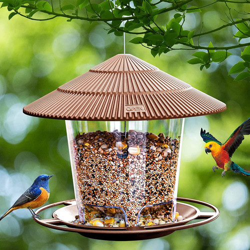 Comedero Hanizi Para Pajaros Marron - 1.3kg/21.5x18.5cm 0