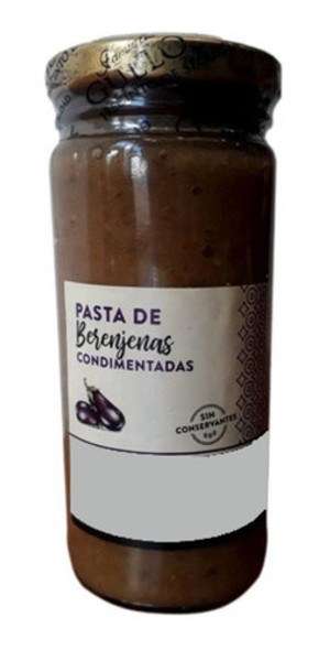 Pasta De Berenjenas Condimentadas Sin Conservantes 200 Gr 0