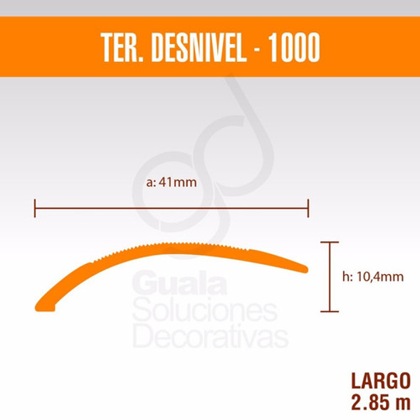 Varilla Desnivel Aluminio Piso Flotante 41mm 2.85m 1001 Pq 1