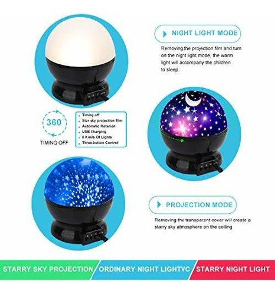 Proyector Night Lights Para Niños Con Varios Colores 1