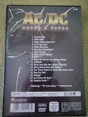 Dvd Ac/ Dc Rough & Tough 1