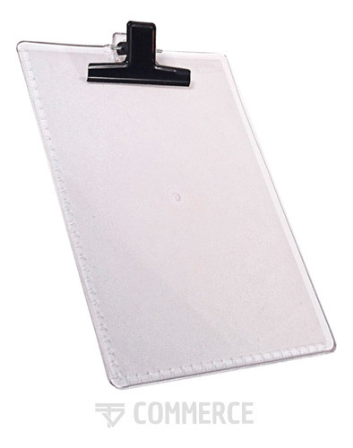 Prancheta Acrílico Ofício Cristal Garra Metal - Kit C/ 8 Un 1