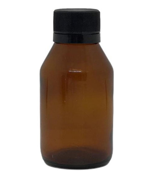 Botella Vidrio Jarabe Farma 125 Cc Ambar Tapa Rosca X42 0
