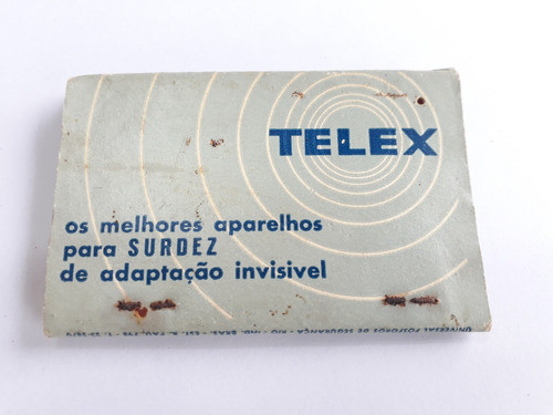 Caixa Fósforos Telex Anos 50/60 Caixa Maior Rara 1