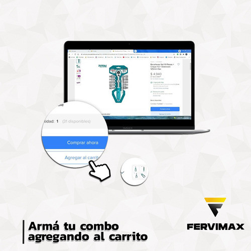 Navaja Plegable Cutter Trincheta Metalico Total Tht513613 1