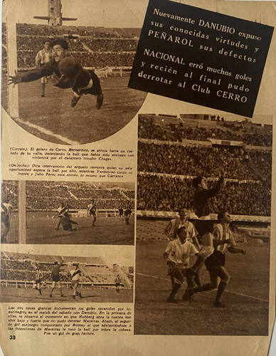 Danubio Vs Peñarol, Clipping Revista Fútbol Déc 50, Ncr06 0