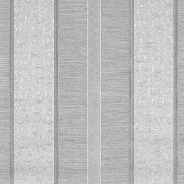 Papel De Parede Arabesco Prata Para Sala, Quarto, Hall Luxo 1 Papel De Parede Arabesco Prata Para Sala, Quarto, Hall Luxo 1