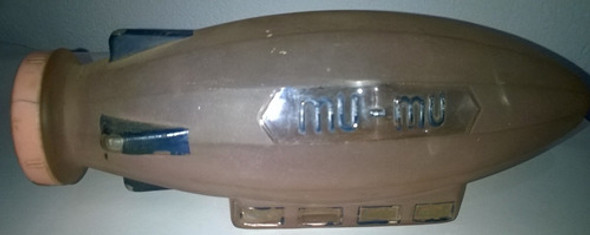 Antigua Caramelera De Vidrio,  Forma Dirigible Zepelin 1