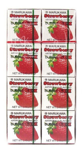 Chiclete Marukawa Sabor Morango - Bubble Gum Strawberry 8un 0