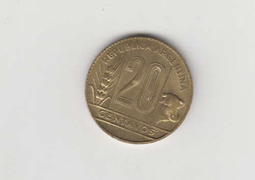 Moneda Argentina 20 Centavos Año 1950 Excelente Janson 204 1