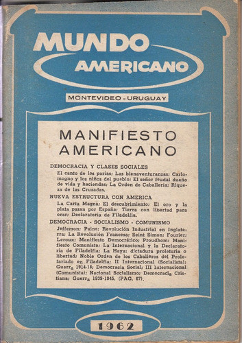 1962 Ruralismo Nardone Gari Revista Mundo Americano Nº1 Raro 0