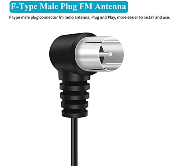 Fancasee Antena Fm De 75 Ohmios Para Receptor Estéreo Antena 1