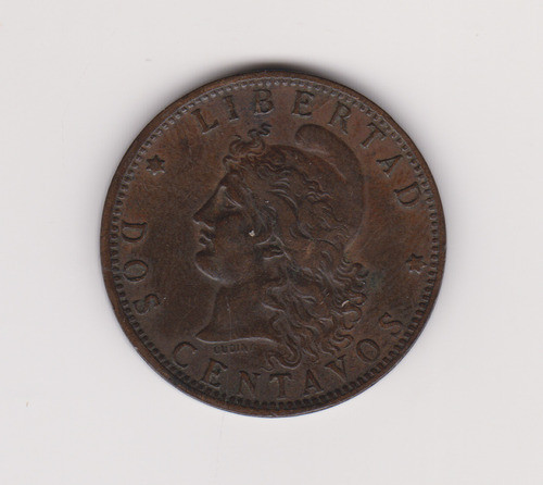 Moneda Argentina 2 Ctvs Año 1891 Excelente ++ 1