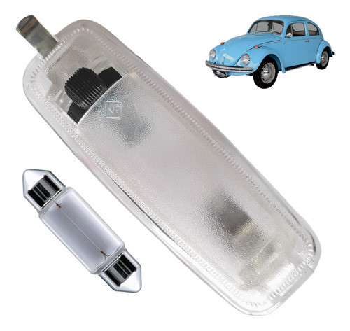 Lanterna Luz De Teto Leitura Fusca Modelo Antigo + Lampada 0