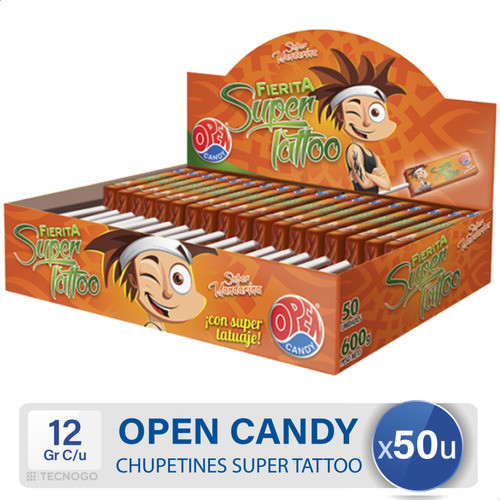 Chupetin Masticable Super Tattoo Mandarina - Mejor Precio 0