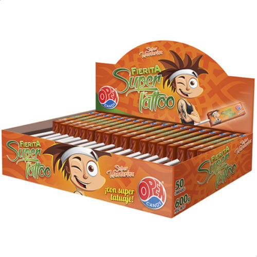 Chupetin Masticable Super Tattoo Mandarina - Mejor Precio 1