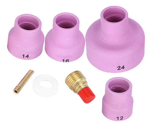 Conjunto De Copos De Soldagem Tig 7x Tig Lens Ceramic Gas 0