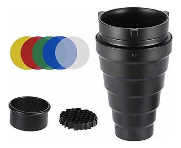 Andoer Metal Snoot Conico Con Rejilla De Panal 5pcs Kit De F 0