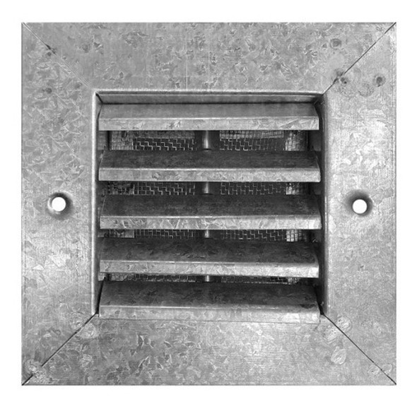 Rejilla Ventilacion 10x10 Fija - Con Mosquitero Galvanizada 0