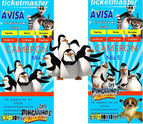 Kit Imprimible Pinguinos De Madagascar Diseñá Cumples Y Mas 0