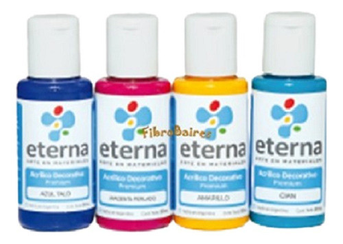 3 Unidades De Acrilico Decorativo Premium Eterna X 50cc 0