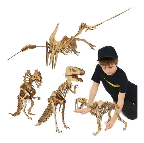Dinosaurios Colección Completa X4 - Fibrofacil - Flex. 0