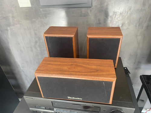 Trío Parlantes Surround Technics Central Y 2 Satelitales 0