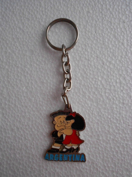 Llavero De Metal De Mafalda Y Manolito Modelo 2 - Mdp 1