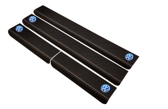 Cubre Zocalos Carbono Volkswagen Amarok Logo Resinado 0