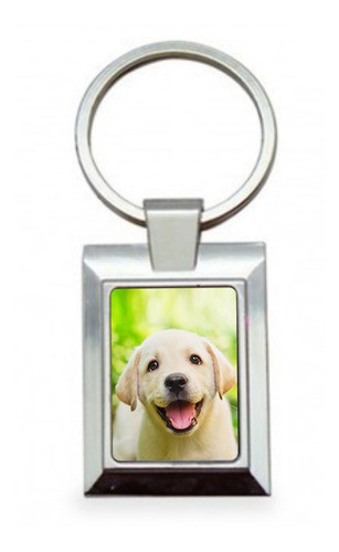 Llavero Metálico Rectangular Personalizado Con Foto 0