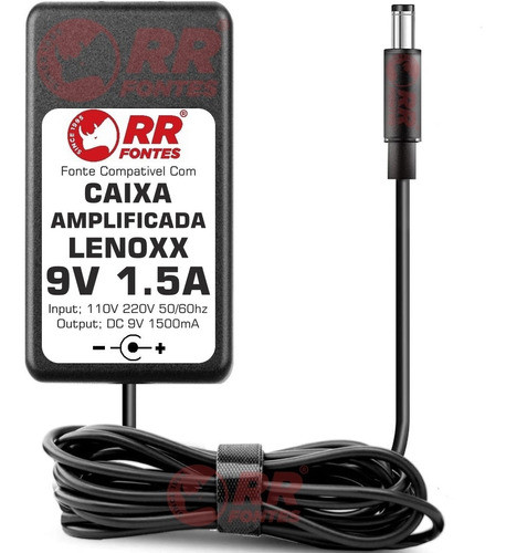 Fonte Carregador Dc 9v Para Caixa Lenoxx Ca-304 E Ca-305 0