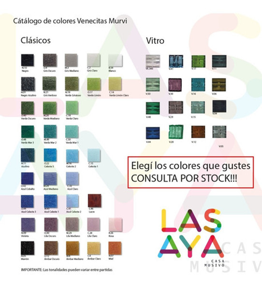 Planchita Venecitas De Vidrio (x 10 Unidades) / Mosaiquismo 1