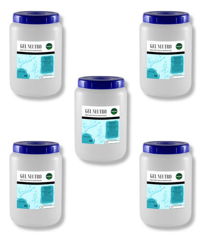 Gel Neutro Cavitacion Pack De 5 Potes De 1 Kilo 0