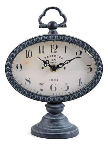 ~? Nikky Home Reloj De Mesa Vintage Con Cuentas, Estante Esc 0