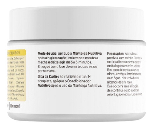 Creme De Manteiga Nutritivo Curly Care 300g 1