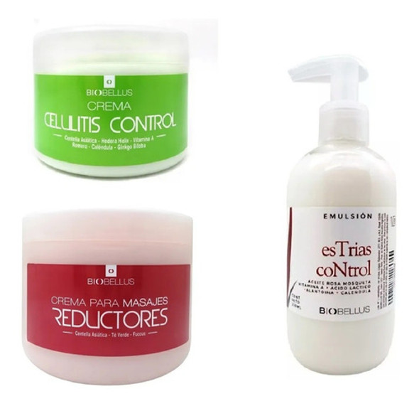 Kit Combo Celulitis + Estrias + Reductora Biobellus 0