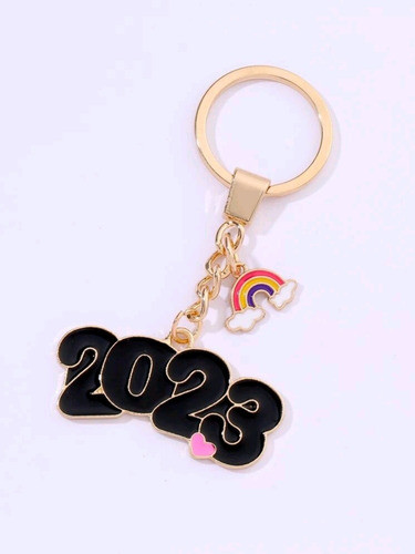 Chaveiro Ano Novo 2023 Divertido / Arco-íris / Colorido 0
