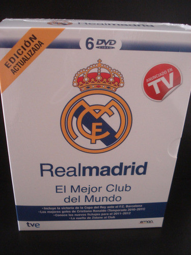 Box Real Madrid 6 Dvds El Mejor Club Del Mundo Oficial 0