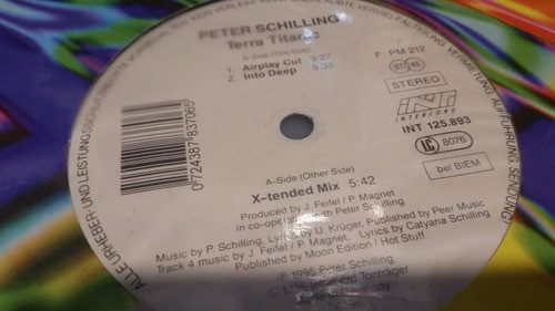 Peter Schilling Terra Titanic X Tended Mix Vinilo Maxi Raro 0
