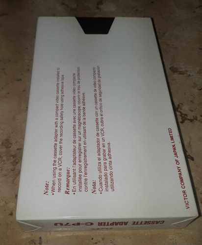 Adaptador Fita Cassette C-p7u Jvc (impecável) 1