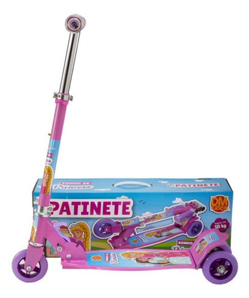 Patinete Rosa Dobrável Infantil Crianças 6 7 8 9 10 11 Anos 0