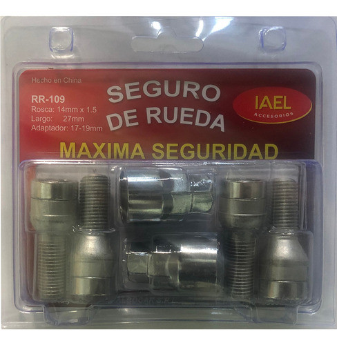 Seguro Rueda Antirobo 4 Bulones+seg 9 Volkswagen Vento 07/19 1