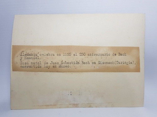 Alemania Bach Y Haendel 250 Aniv Foto Original Mag 56227 1