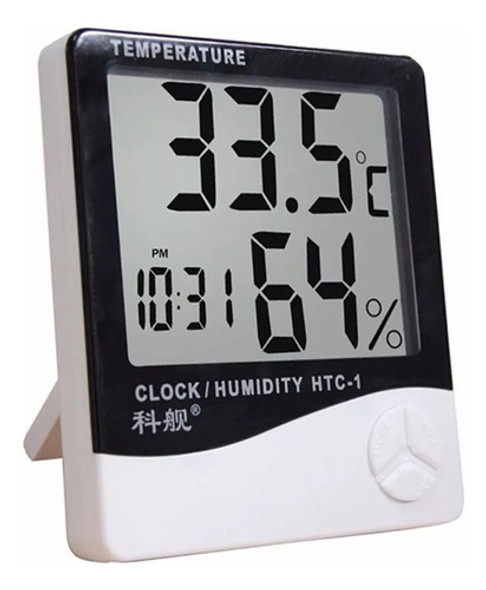 Termómetro Reloj Digital Ambiente Humedad Higrometro Alarma 1 Termómetro Reloj Digital Ambiente Humedad Higrometro Alarma 1
